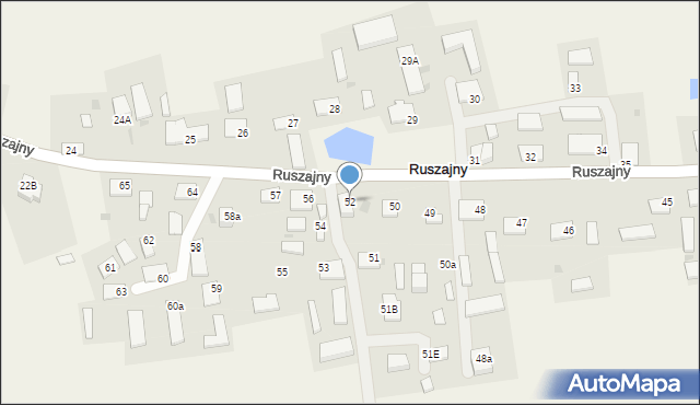 Ruszajny, Ruszajny, 52, mapa Ruszajny