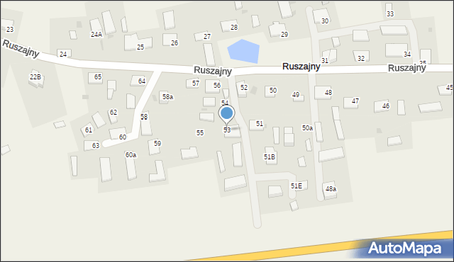 Ruszajny, Ruszajny, 53, mapa Ruszajny