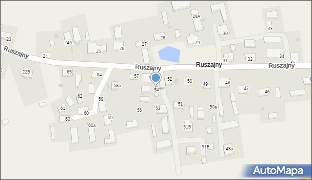 Ruszajny, Ruszajny, 54, mapa Ruszajny