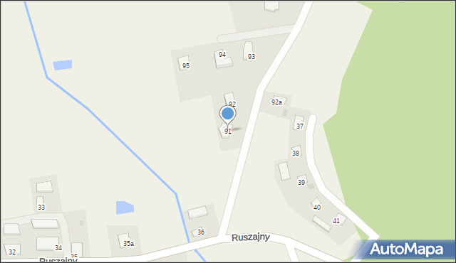 Ruszajny, Ruszajny, 91, mapa Ruszajny