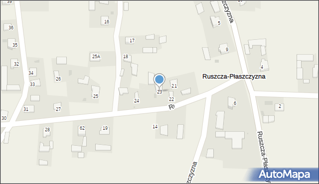 Ruszcza-Płaszczyzna, Ruszcza-Płaszczyzna, 23, mapa Ruszcza-Płaszczyzna