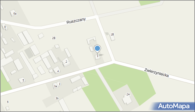 Ruszczany, Ruszczany, 1, mapa Ruszczany