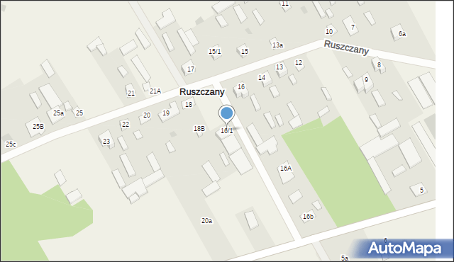 Ruszczany, Ruszczany, 16/1, mapa Ruszczany