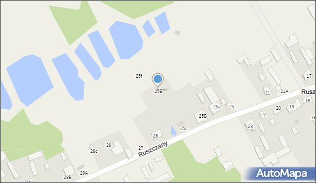 Ruszczany, Ruszczany, 25E, mapa Ruszczany