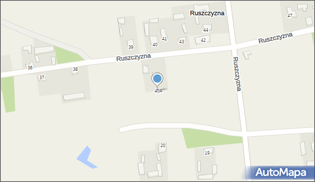 Ruszczyzna, Ruszczyzna, 40A, mapa Ruszczyzna