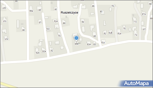 Ruszelczyce, Ruszelczyce, 83b, mapa Ruszelczyce