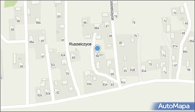 Ruszelczyce, Ruszelczyce, 84, mapa Ruszelczyce