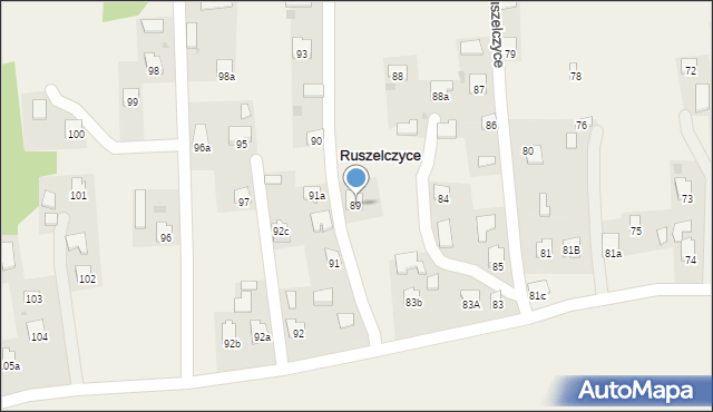 Ruszelczyce, Ruszelczyce, 89, mapa Ruszelczyce