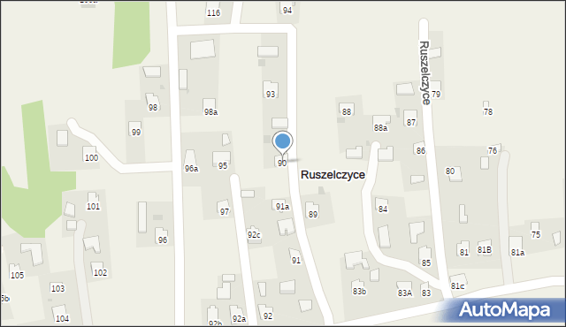 Ruszelczyce, Ruszelczyce, 90, mapa Ruszelczyce