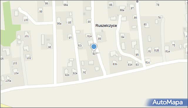 Ruszelczyce, Ruszelczyce, 91, mapa Ruszelczyce