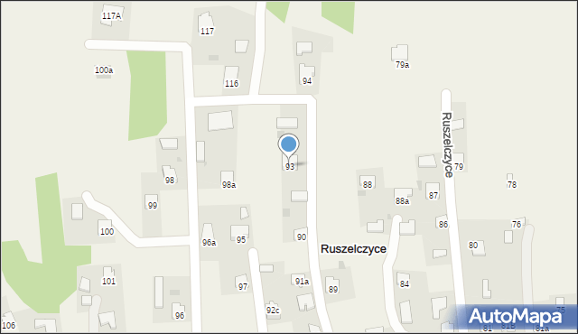 Ruszelczyce, Ruszelczyce, 93, mapa Ruszelczyce