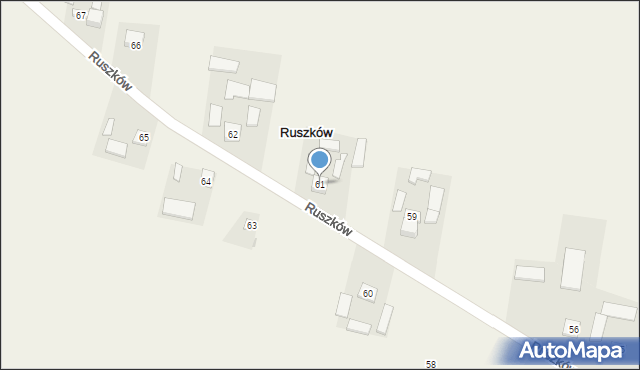 Ruszków, Ruszków, 61, mapa Ruszków