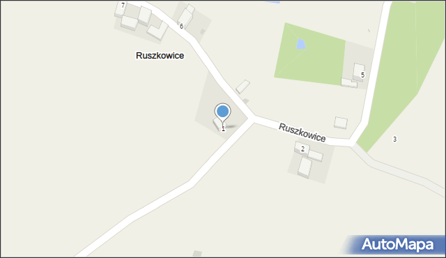 Ruszkowice, Ruszkowice, 1, mapa Ruszkowice