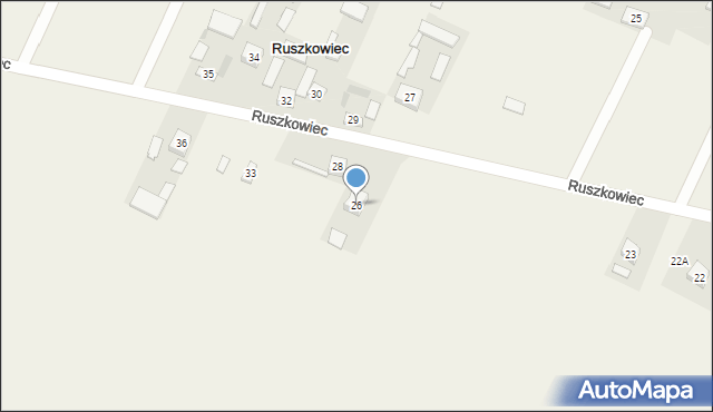 Ruszkowiec, Ruszkowiec, 26, mapa Ruszkowiec