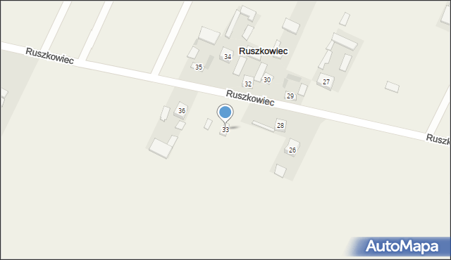 Ruszkowiec, Ruszkowiec, 33, mapa Ruszkowiec