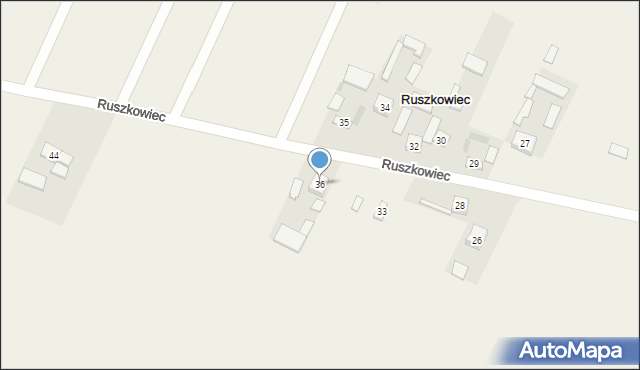 Ruszkowiec, Ruszkowiec, 36, mapa Ruszkowiec