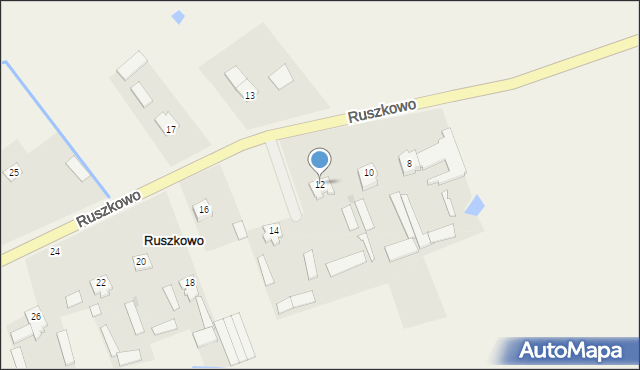 Ruszkowo, Ruszkowo, 12, mapa Ruszkowo