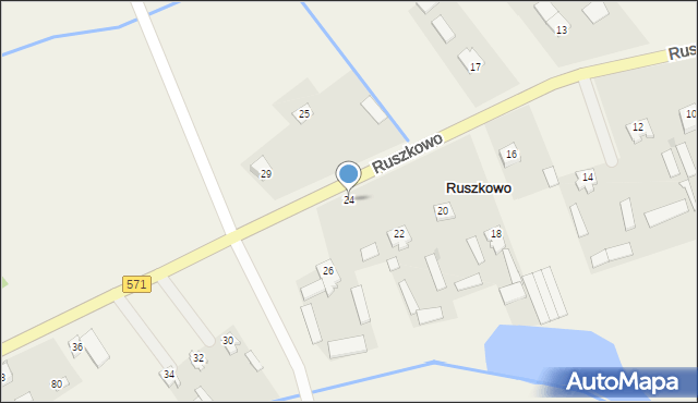 Ruszkowo, Ruszkowo, 24, mapa Ruszkowo