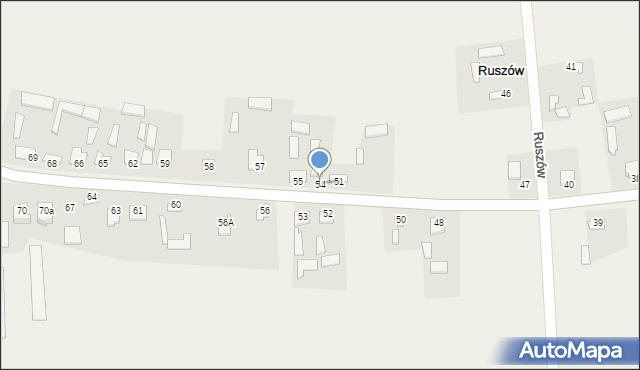 Ruszów, Ruszów, 54, mapa Ruszów