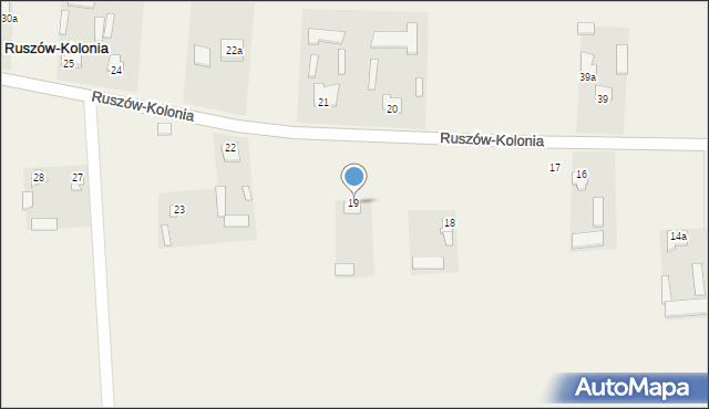 Ruszów-Kolonia, Ruszów-Kolonia, 19, mapa Ruszów-Kolonia