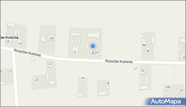 Ruszów-Kolonia, Ruszów-Kolonia, 20, mapa Ruszów-Kolonia