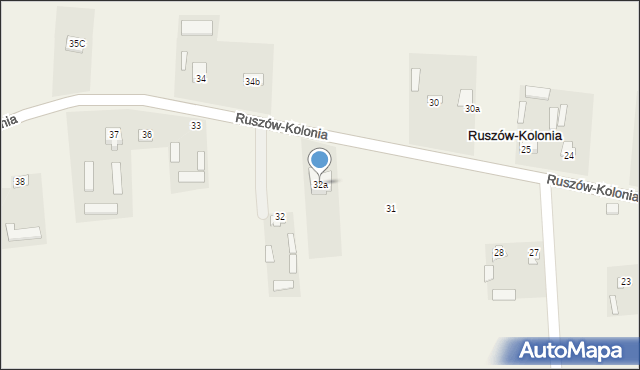 Ruszów-Kolonia, Ruszów-Kolonia, 32a, mapa Ruszów-Kolonia