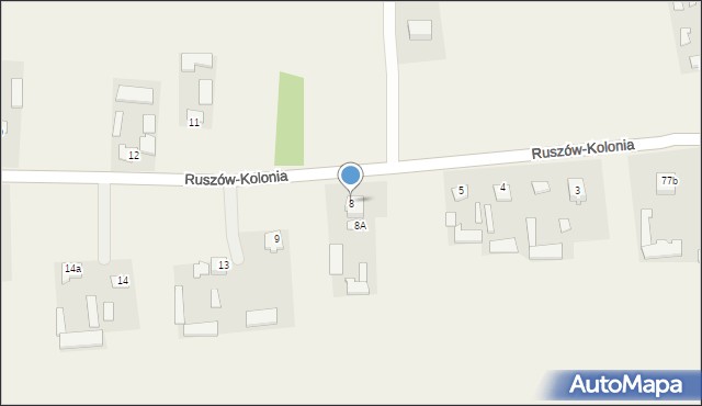 Ruszów-Kolonia, Ruszów-Kolonia, 8, mapa Ruszów-Kolonia