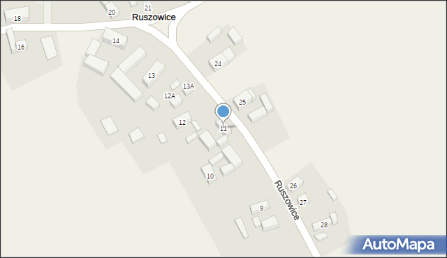 Ruszowice, Ruszowice, 11, mapa Ruszowice