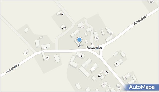 Ruszowice, Ruszowice, 20, mapa Ruszowice