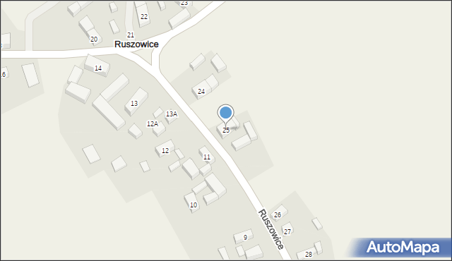 Ruszowice, Ruszowice, 25, mapa Ruszowice