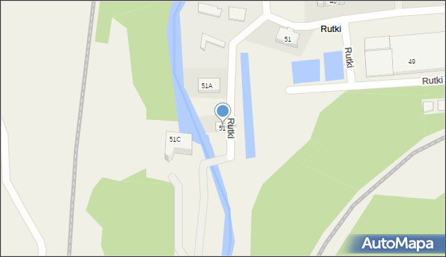 Rutki, Rutki, 51B, mapa Rutki
