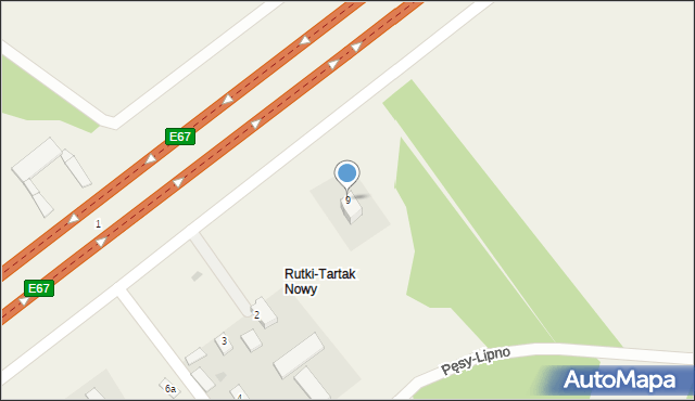 Rutki-Tartak Nowy, Rutki-Tartak Nowy, 9, mapa Rutki-Tartak Nowy