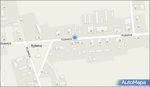 Rutwica, Rutwica, 22A, mapa Rutwica
