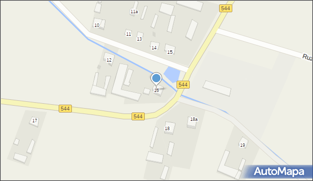 Ruzieck, Ruzieck, 16, mapa Ruzieck