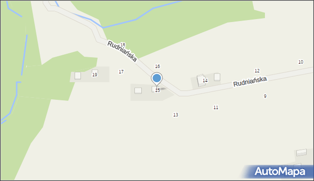 Rybna, Rudniańska, 15, mapa Rybna