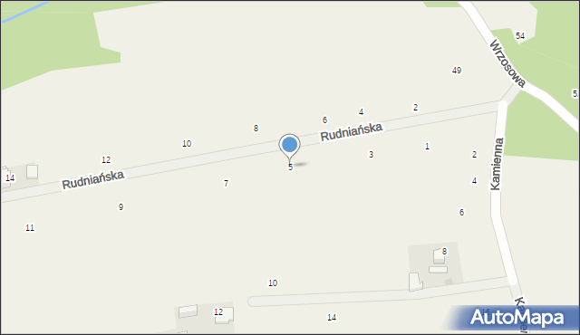 Rybna, Rudniańska, 5, mapa Rybna