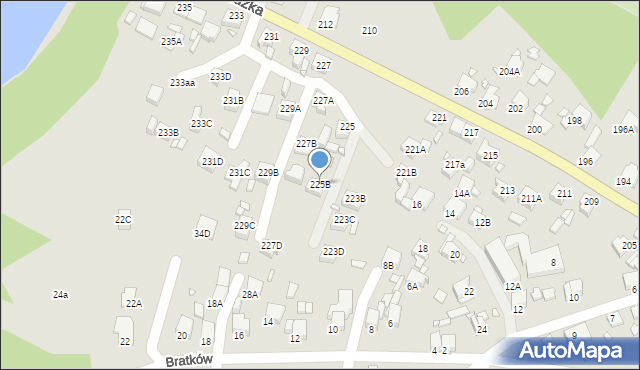 Rybnik, Rudzka, 225B, mapa Rybnika