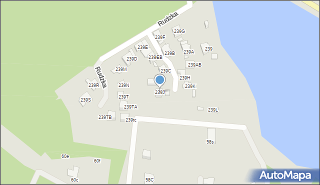 Rybnik, Rudzka, 239J, mapa Rybnika