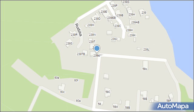 Rybnik, Rudzka, 239tc, mapa Rybnika