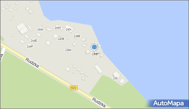 Rybnik, Rudzka, 236B, mapa Rybnika