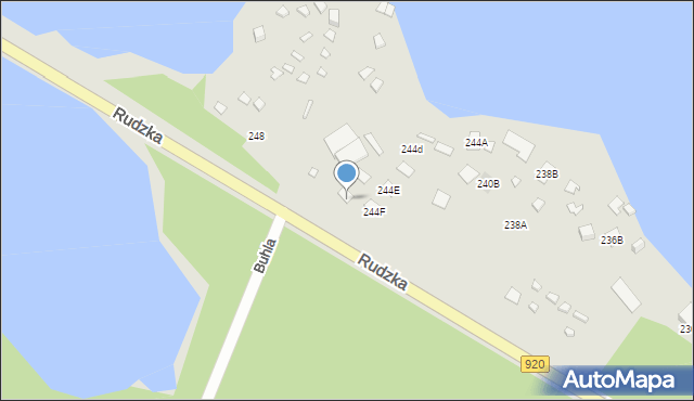 Rybnik, Rudzka, 244G, mapa Rybnika