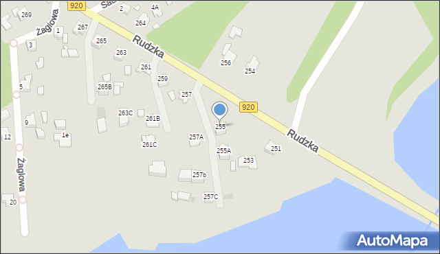 Rybnik, Rudzka, 255, mapa Rybnika