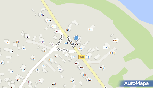 Rybnik, Rudzka, 342, mapa Rybnika