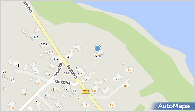 Rybnik, Rudzka, 342b, mapa Rybnika