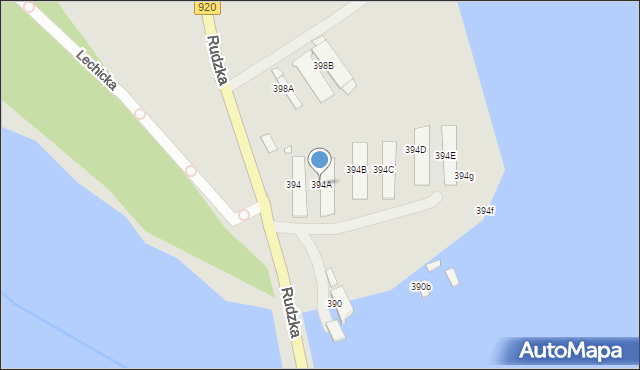 Rybnik, Rudzka, 394A, mapa Rybnika