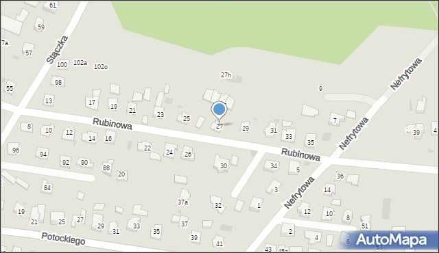 Rzeszów, Rubinowa, 27, mapa Rzeszów