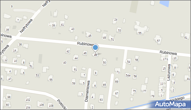 Rzeszów, Rubinowa, 48, mapa Rzeszów