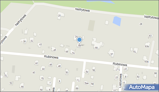 Rzeszów, Rubinowa, 53, mapa Rzeszów