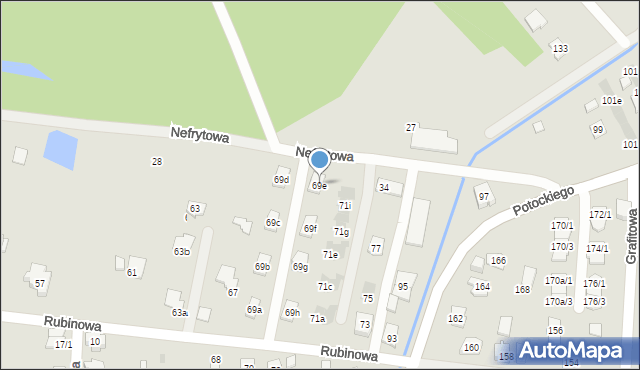 Rzeszów, Rubinowa, 69e, mapa Rzeszów