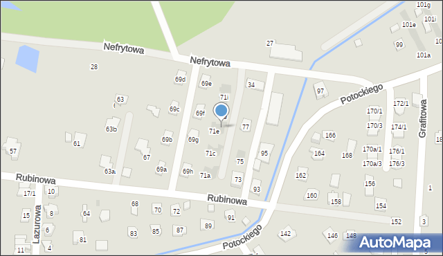 Rzeszów, Rubinowa, 71f, mapa Rzeszów